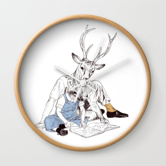 Bestial father and son Wall Clock