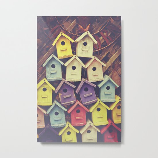 Birdhouses Metal Print