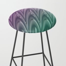 Shiny Abstract Arched Pattern with a Subtle Green Purple Gradient Ombre Tie Dye Overlay Bar Stool