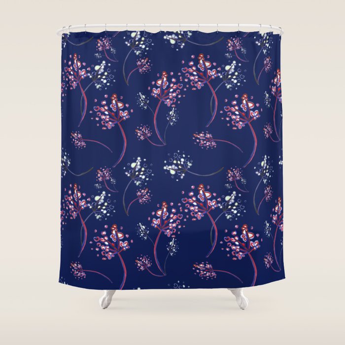 Gorgeous Nature Inspired Watercolour Pattern Shower Curtain By