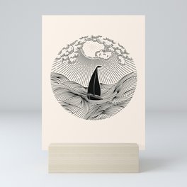 IN THE WAVES OF CHANGE WE FIND OUR TRUE DIRECTION Mini Art Print