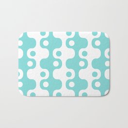 Retro Mid Century Modern Space Age Pattern 858 Aqua Bath Mat