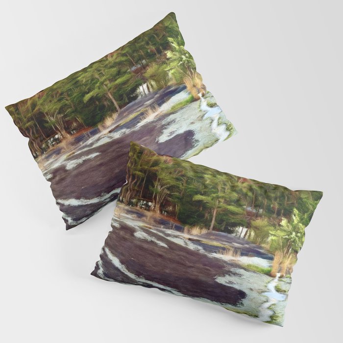 Evergreens and Riverbeds Pillow Sham
