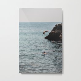 Dip Dive in the summer, sea photography, dreamy location, Wall Art Decor Metal Print