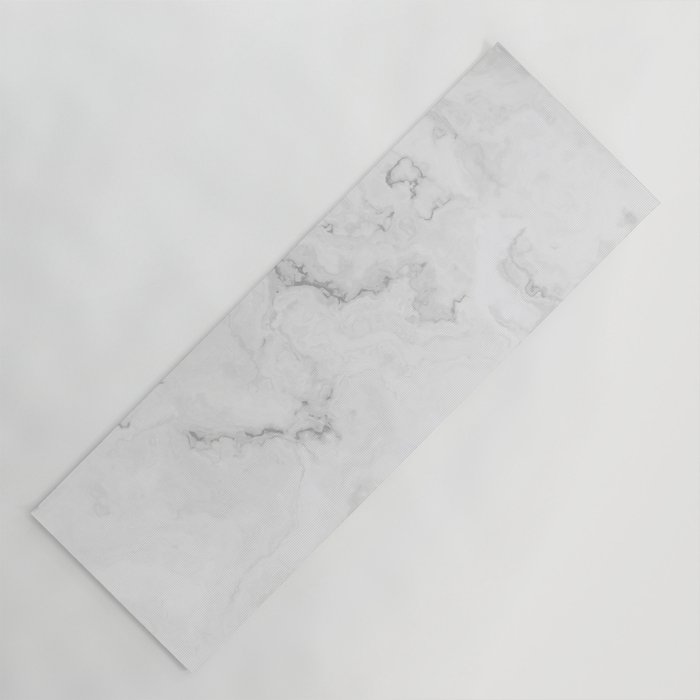 Monochromatic marble layout on solid sheet of wallpaper. Concept of home decor and interior designing Yoga Mat