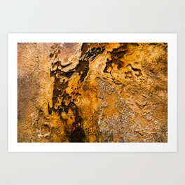 Microbial mat in geyser water - Yellowstone Art Print