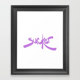 Lavander Sucker Framed Art Print