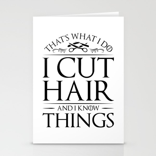 Funny Hairdresser Hairstylist Barber Stationery Cards by BrightGift |  Society6