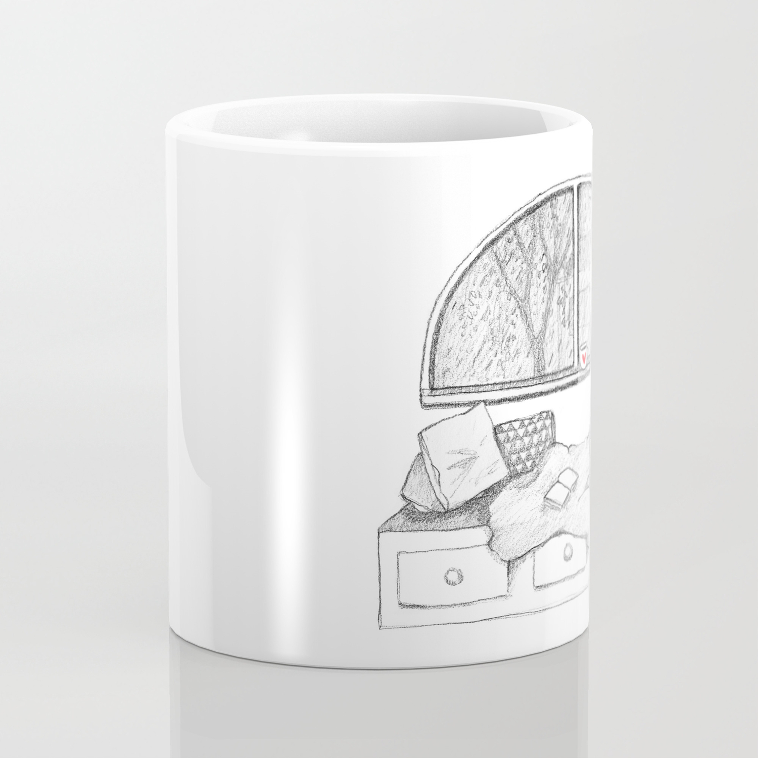 Rainy Day Window Pencil Illustration Coffee Mug By Heidiburton Society6