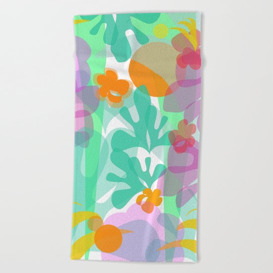 Flower Garden Beach Towel