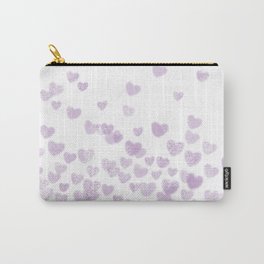 Hearts falling painted pastels purple heart pattern minimal art print nursery baby art Carry-All Pouch | Paintedhearts, Heartpattern, Heart, Hearts, Fallinghearts, Love, Ink, Painting, Curated, Pattern 