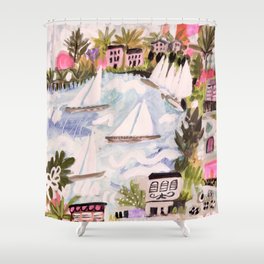 Sailing Landscape by Karen Fields Shower Curtain