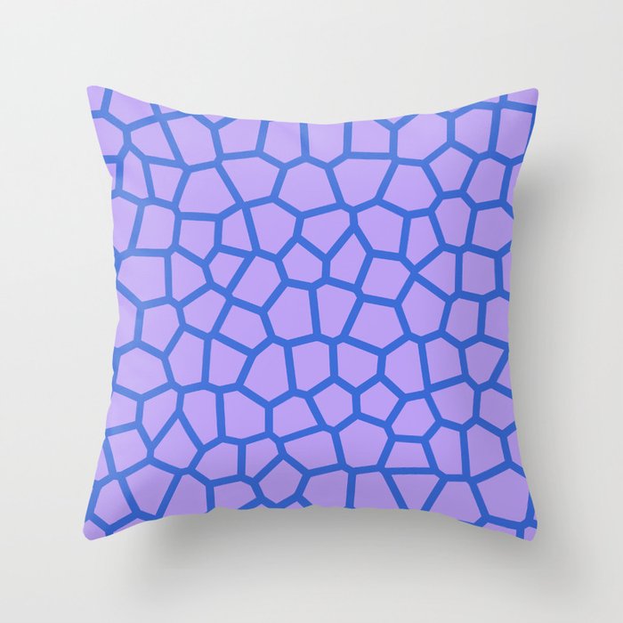 Retro Memphis Style Stained Glass 445 Throw Pillow