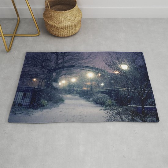 Winter Garden In The Snow Rug By Kameronwalsh Society6