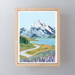 New Zealand Framed Mini Art Print