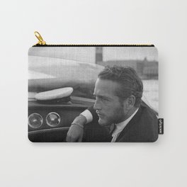 1963 Paul Newman at Venice Film Festival black and white photograph Carry-All Pouch