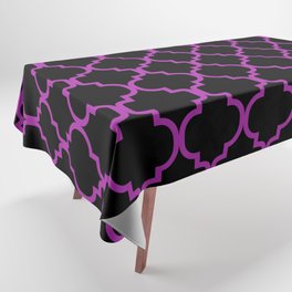 Moroccan Trellis (Purple & Black Pattern) Tablecloth