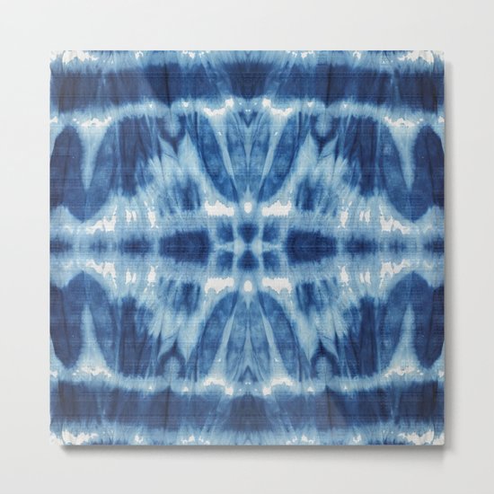 Tie Dye Blues Twos Metal Print