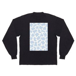 Pastel Blue Groovy Liquid Abstract Shapes Pattern Long Sleeve T-shirt