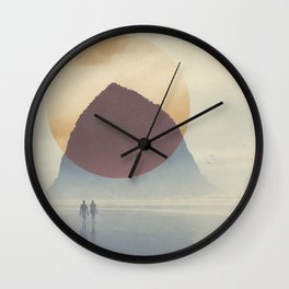 Haystack Rock of Cannon Beach, Oregon Wall Clock