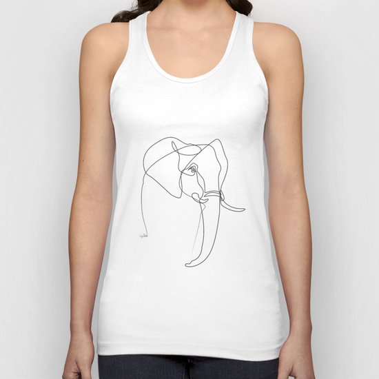 Elephant line Unisex Tank Top