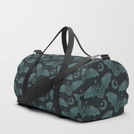 Bat Stitch Crazy - Blue ©studioxtine Duffle Bag