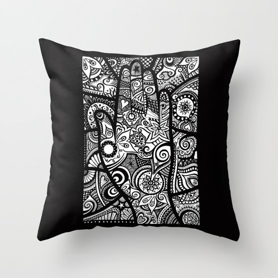 The hand of righteousness Throw Pillow