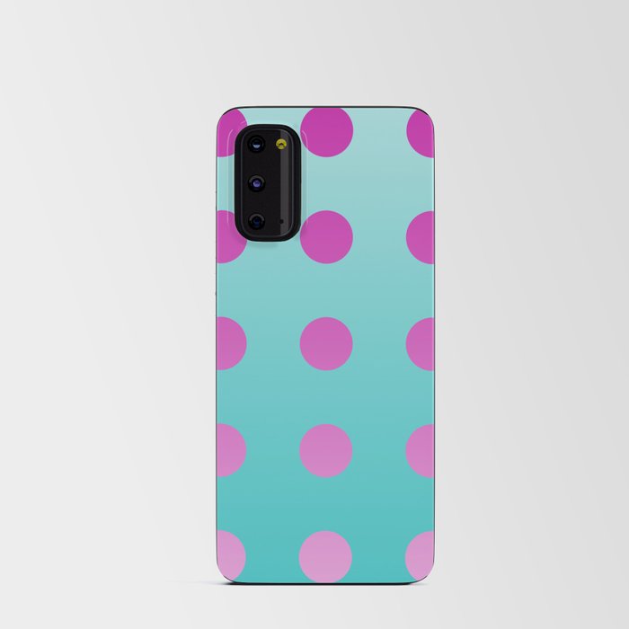 pink and aqua dots gradation 2 Android Card Case