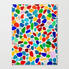 Vibrant Bright Colorful Terrazzo Artwork Canvas Print