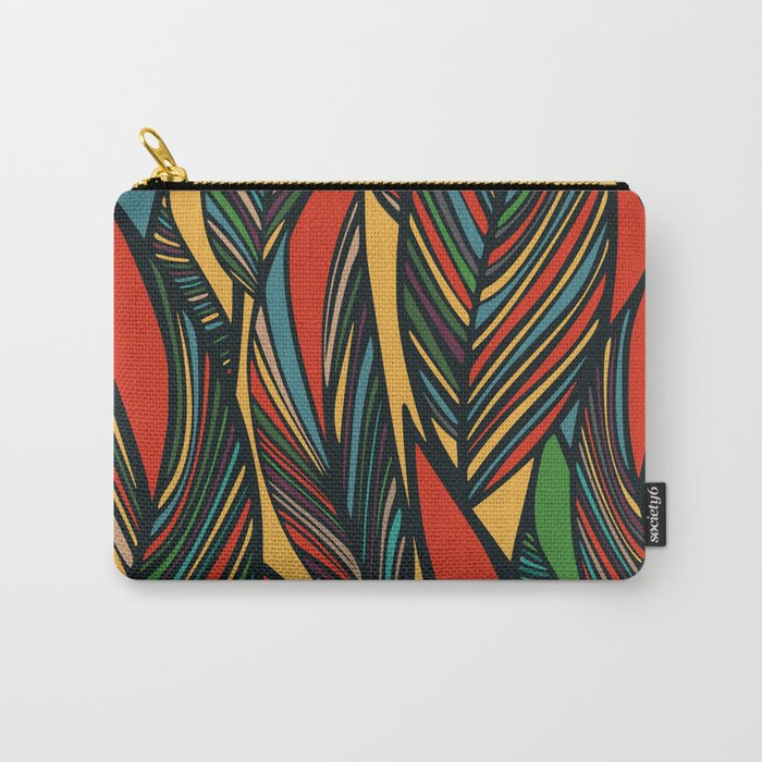Tropical color leaves pattern Carry-All Pouch