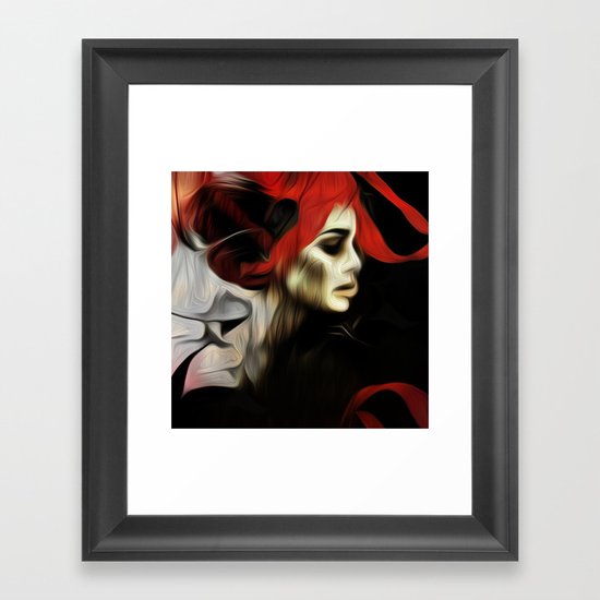 portrait of sadness Framed Art Print