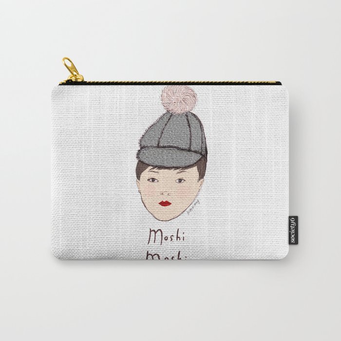 Moshi Moshi - White and Pink Carry-All Pouch