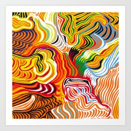colored flow Art Print