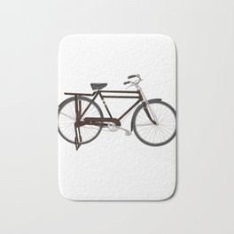 Asian Chinese style vintage classical bicycle watercolor illustration Bath Mat