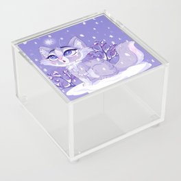 First snow of the Winter Acrylic Box