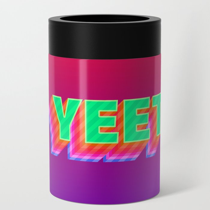 Yeet Meme Colorful Typography Can Cooler By Alicewieckowska Society6