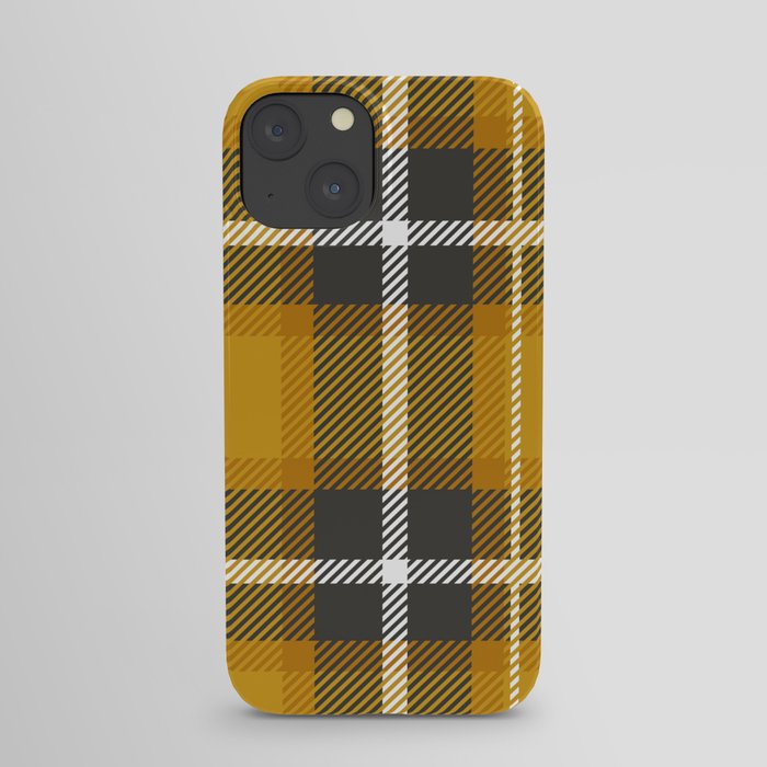 Mustard Yellow Plaid iPhone Case