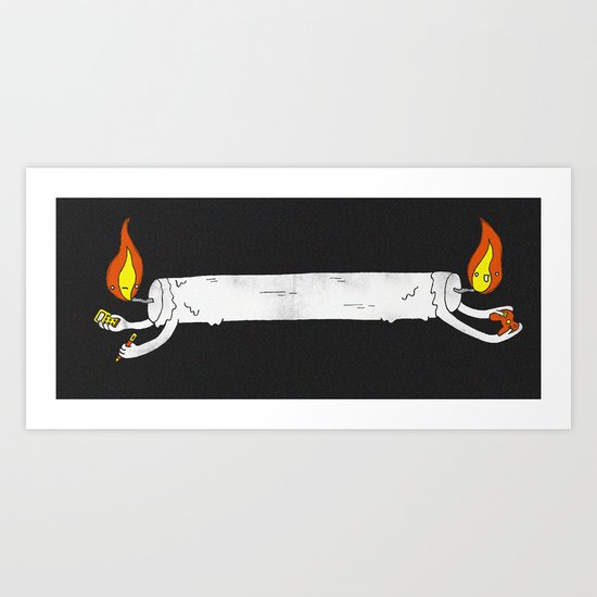 Burning at both ends Art Print