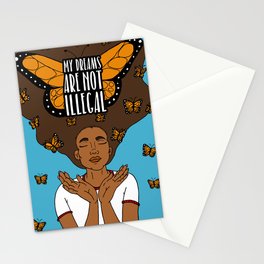 My Dreams Are Not Illegal Stationery Cards | Resistance, Dreams, Digital, Immigration, Hands, Latina, Open, Illegal, Woman, Latinx 