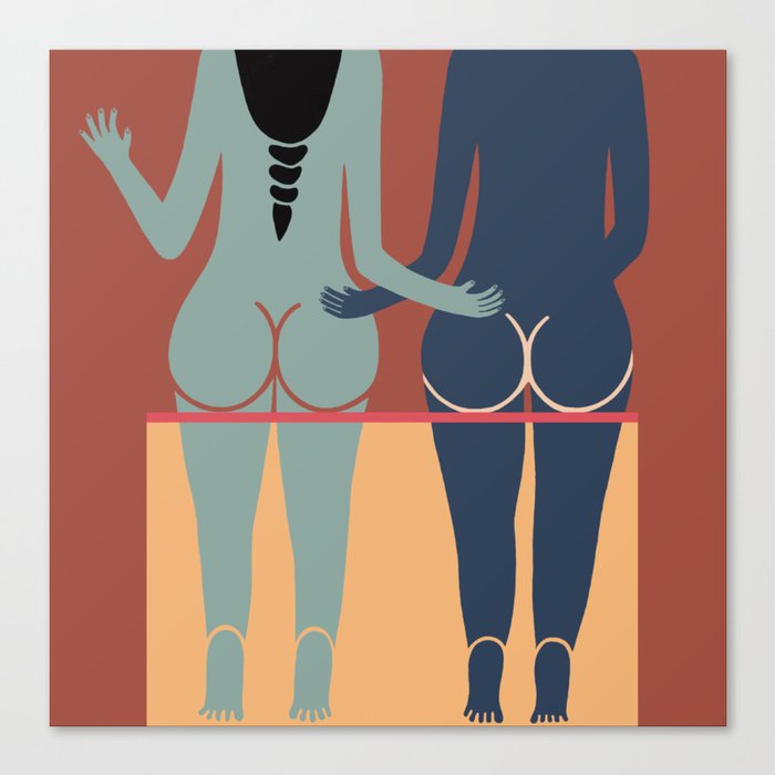Butt lovers Canvas Print