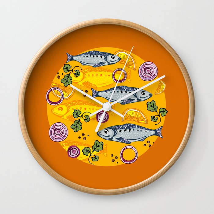 food fish Wall Clock