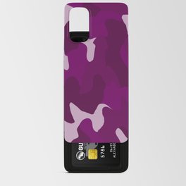 Shades of Purple Hibiscus Camo Pattern Android Card Case