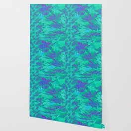 Palm Tree Floral Confetti in the Wind Wallpaper