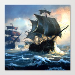 Battle on the High Seas Canvas Print