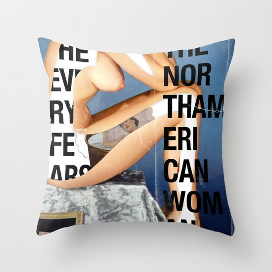 The North American Woman Throw Pillow