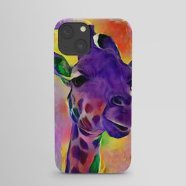 Colorful Abstract Giraffe iPhone Case