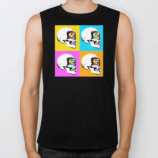 Football Mind - a round thing in the TV eye 4x Biker Tank