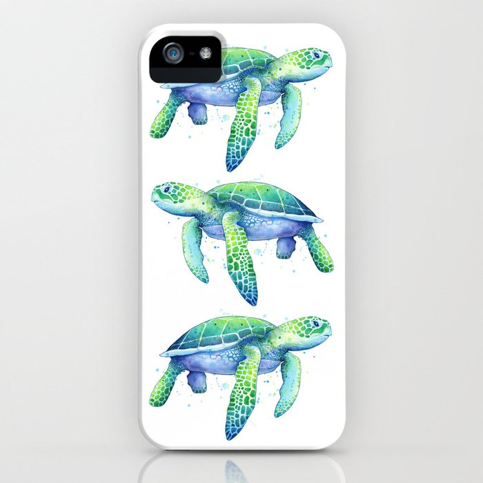 green sea turtle iphone case