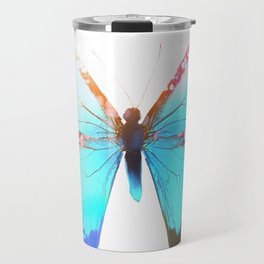 Turquoise Butterfly Travel Mug