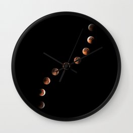 Lunar Eclipse Phases, Blood moon, Composite Lunar Eclipse Wall Clock